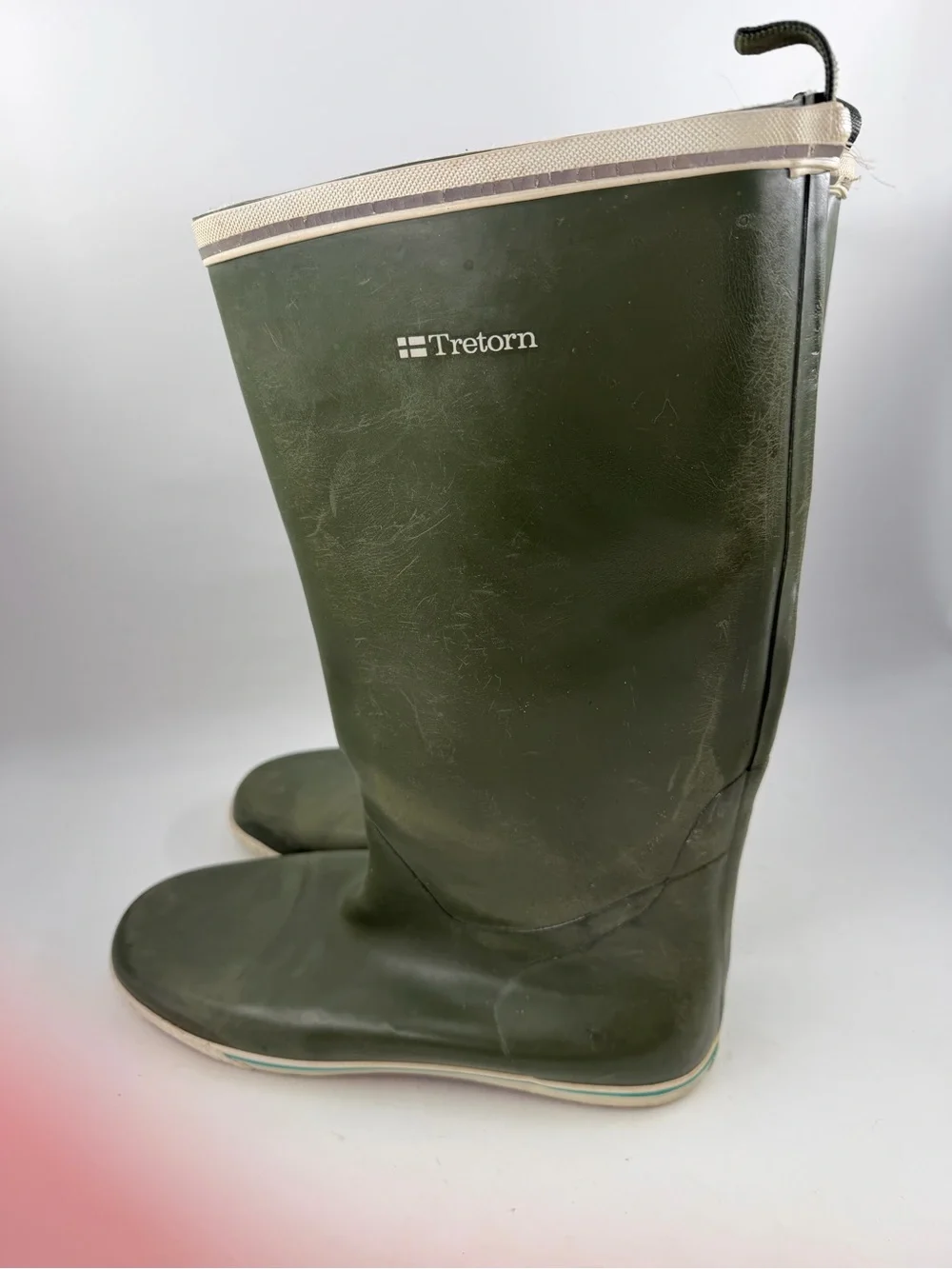 Tretorn Men’s Olive Green -SZ 13- Heisingborg Fleece-Lined Waterproof Rain Boots